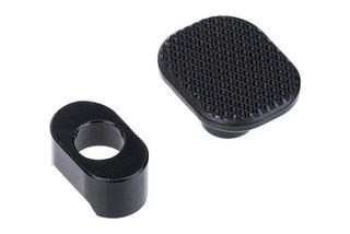 JP Enterprises Enhanced Magazine Catch has a larger button with an aggressive texture